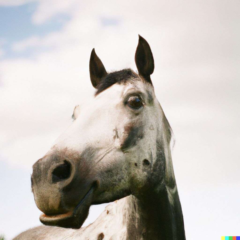 a horse, photograph taken on Kodak Portra 160 film